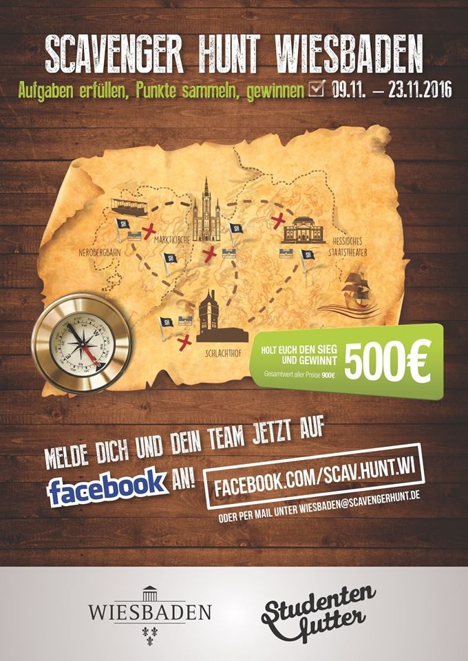 Scavenger Hunt Wiesbaden Plakat